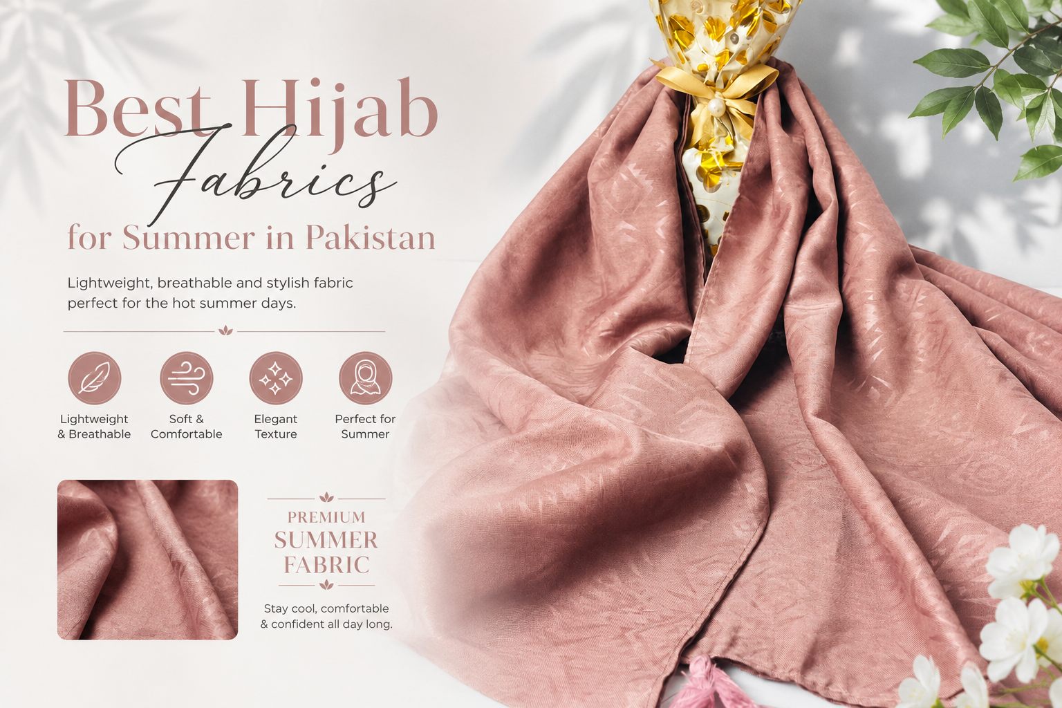 Best Hijab Fabrics for Summer in Pakistan